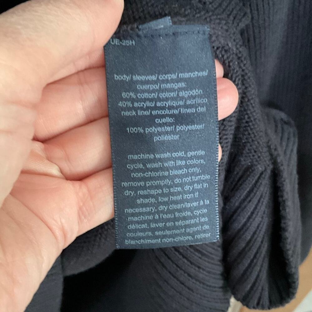 Tommy Hilfiger Black Sweater Cotton Blend V-Neck Rainbow Pride Size Large - Picture 5 of 6